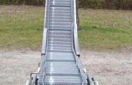 Объект: L-образный модульный конвейер для мытого резанного картофеля